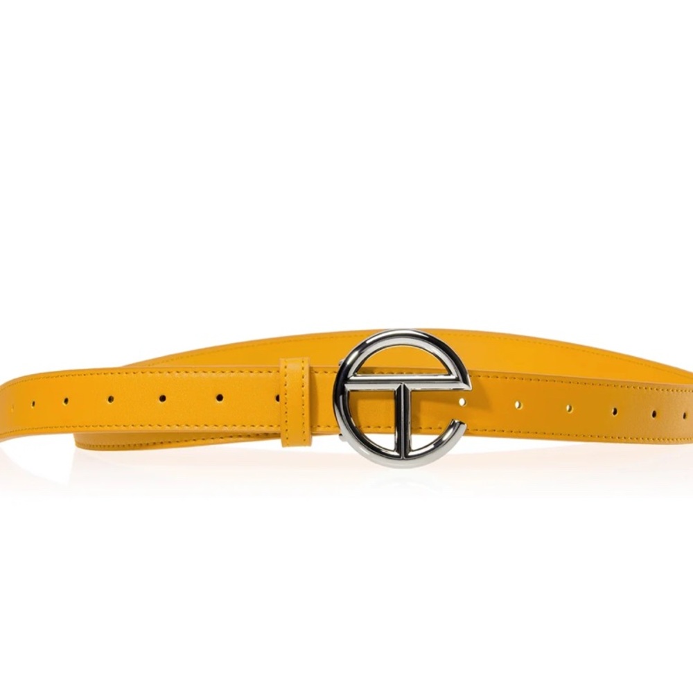 NWT Telfar Mustard Belt with Silver Buckle